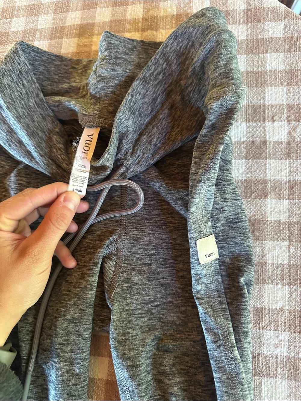 Viori weathered grey tie waist 7/8 length legging - Picture 2 of 2